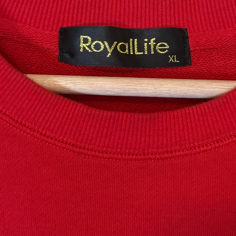 Royal Life - Men's Red Cotton Crewneck Suicide King Sweater Size XL - Picture 6 of 7